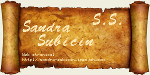 Sandra Subičin vizit kartica